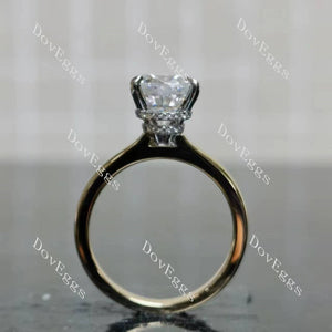 Doveggs pear pave hidden halo moissanite engagement ring