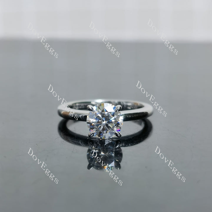 (size 4.5) Doveggs sterling silver 1ct round moissanite engagement ring