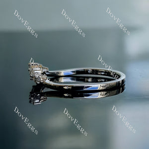 Doveggs marquise round art deco moissanite/lab grown diamond wedding band-1.6mm band width