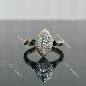 Twisted Beauty Marquise Halo Lab Grown Diamond Engagement Ring