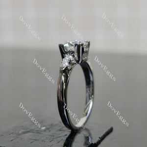 (size 6.25) Doveggs sterling silver 1ct round moissanite engagement ring