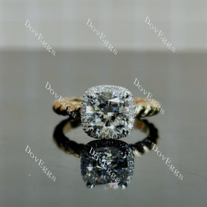 Jennifer 1 Cushion Halo Lab Grown Diamond Bridal Set (2 rings)