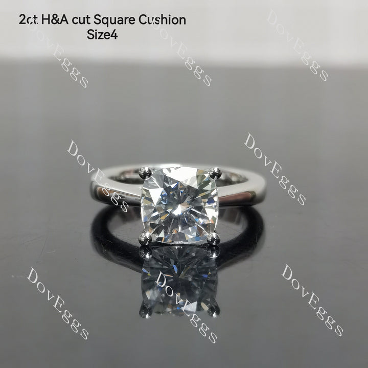 (Size 4.75-7.5) Doveggssterling silver moissanite engagement ring