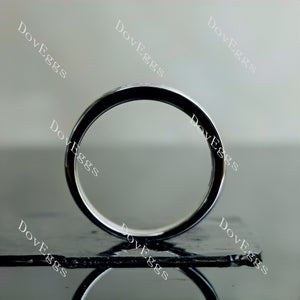 Doveggs baguette channel set moissanite/lab grown diamond wedding band-2.4mm band width