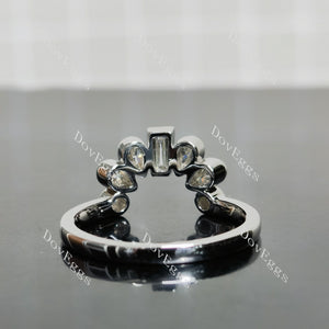 (size 9) Doveggs baguette pear round moissanite wedding band