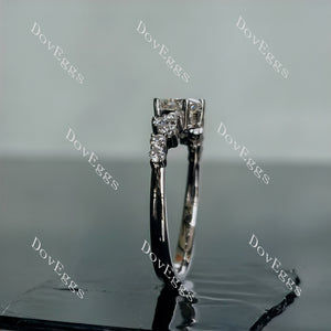 Olive 4*6mm oval art deco moissanite engagement ring