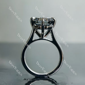 Doveggs krupp cut solitaire stardust grey moissanite engagement ring