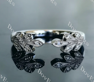 Doveggs round moissanite/lab grown diamond wedding band (wedding band only)-2.3mm band width