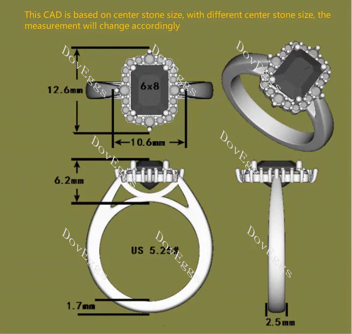 DovEggs halo engagement ring semi-mount only(Exclusively to DovEggs Stones)R146