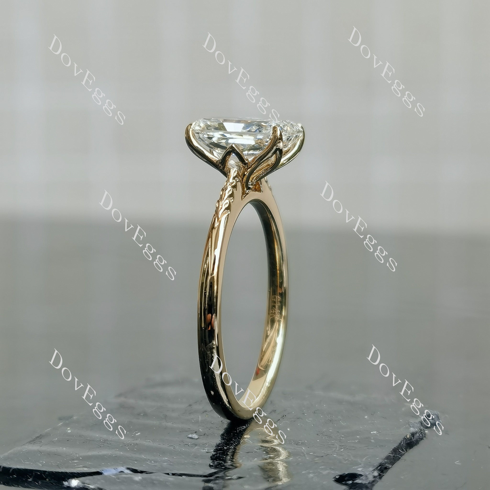 The Milestone Radiant Pave Solitaire Lab Grown Diamond Engagement Ring