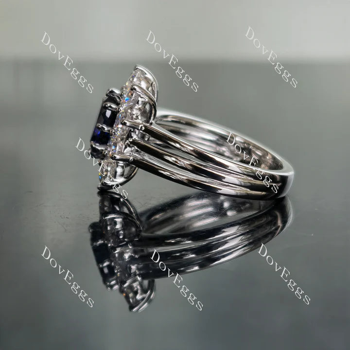 DovEggs floral halo engagement ring semi-mount only(Exclusively to DovEggs Stones)