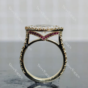 Doveggs Marquise Halo Vintage Lab Grown Diamond Engagement Ring
