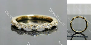 round pave moissanite/ lab grown diamond wedding band-1.7mm band width