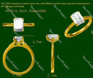 The Milestone Radiant Pave Solitaire Lab Grown Diamond Engagement Ring