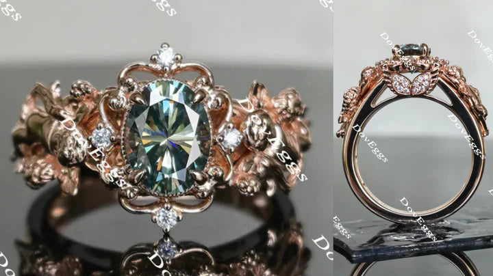 The Misty angel art deco engagement ring only semi-mount only(Exclusively to DovEggs Stones) - DovEggs-Seattle