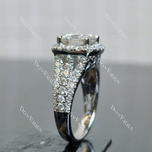 (size 7.75-8) Doveggs sterling silver 3ct cushion moissanite engagement ring