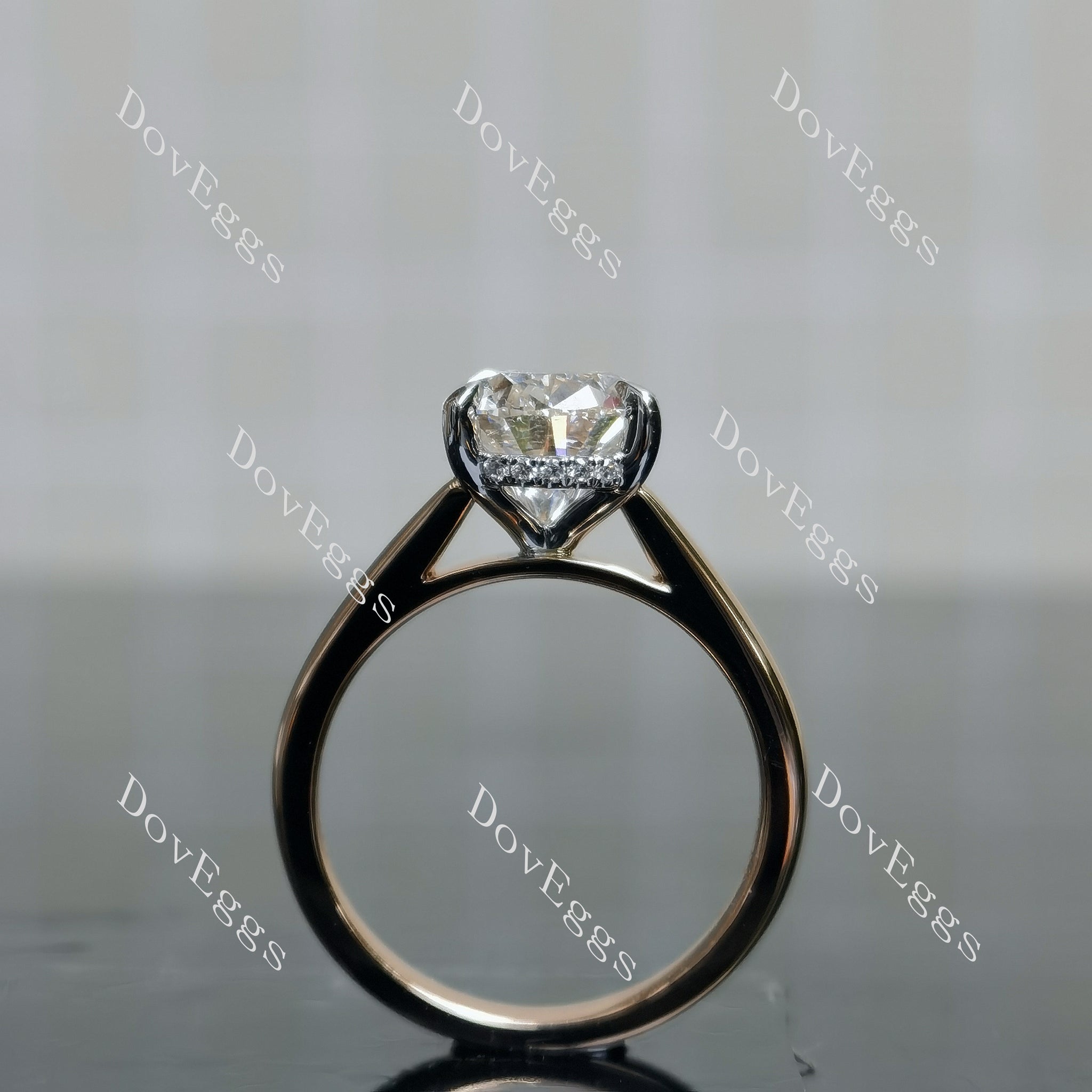Doveggs Pear Solitaire Lab Grown Diamond Engagement Ring