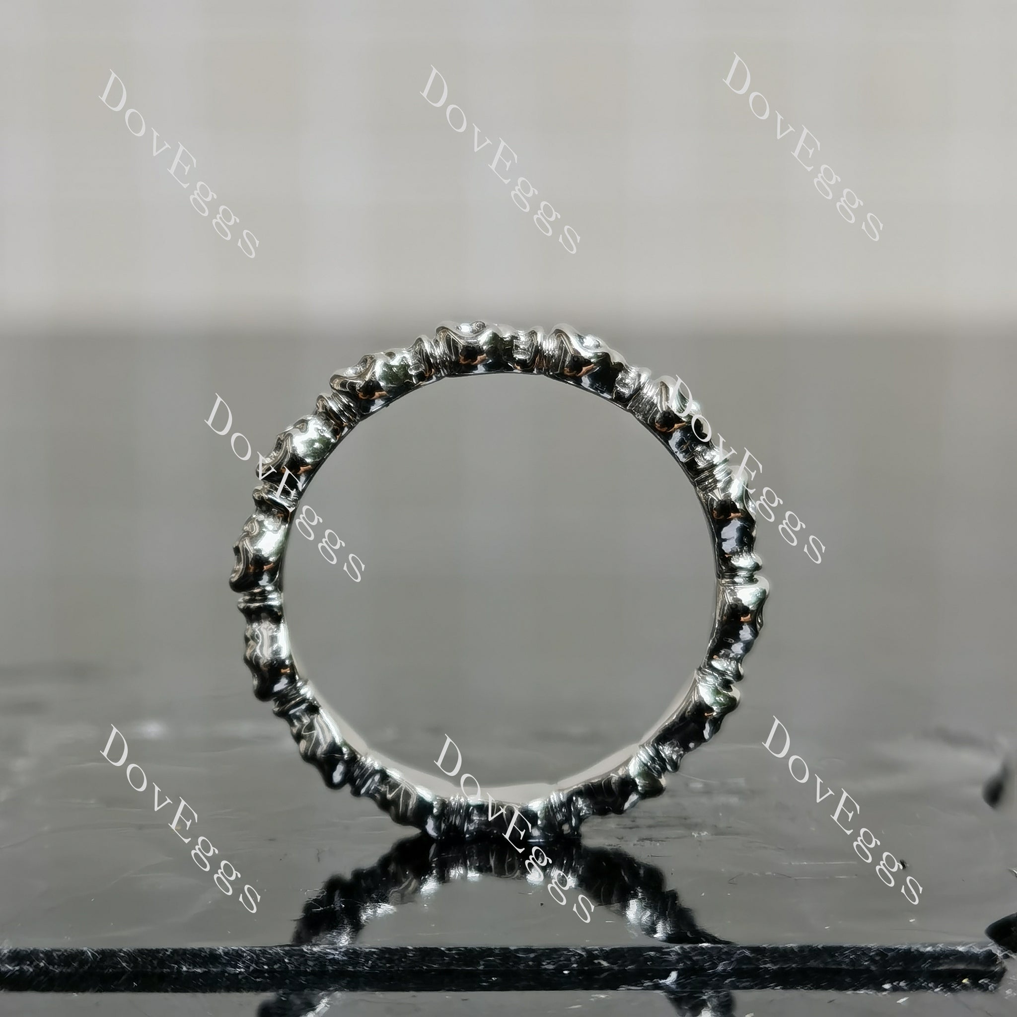 Group order mini skull eternity band-3.0mm band width