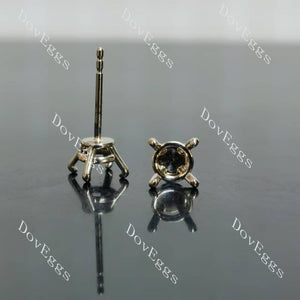 Doveggs solitaire stud earrings only semi-mount (Exclusively to DovEggs Stones)