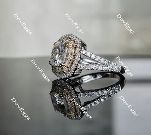 DovEggs double halo engagement ring semi-mount only(Exclusively to DovEggs Stones)