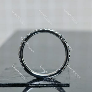 (size 7) Doveggs sterling silver round moissanite wedding band
