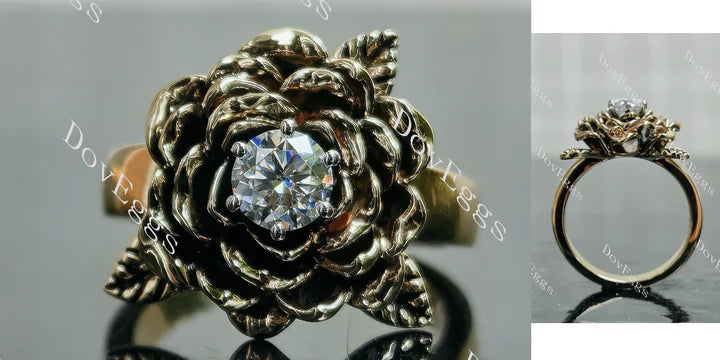 DovEggs floral pave engagement ring only semi-mount only(Exclusively to DovEggs Stones) - DovEggs-Seattle