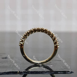 Doveggs round pave moissanite/lab grown diamond wedding band-2.4mm band width