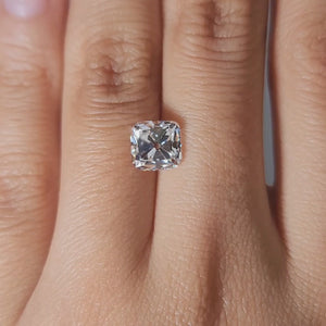2.23ct Cushion E color VS1 diamond in golden light