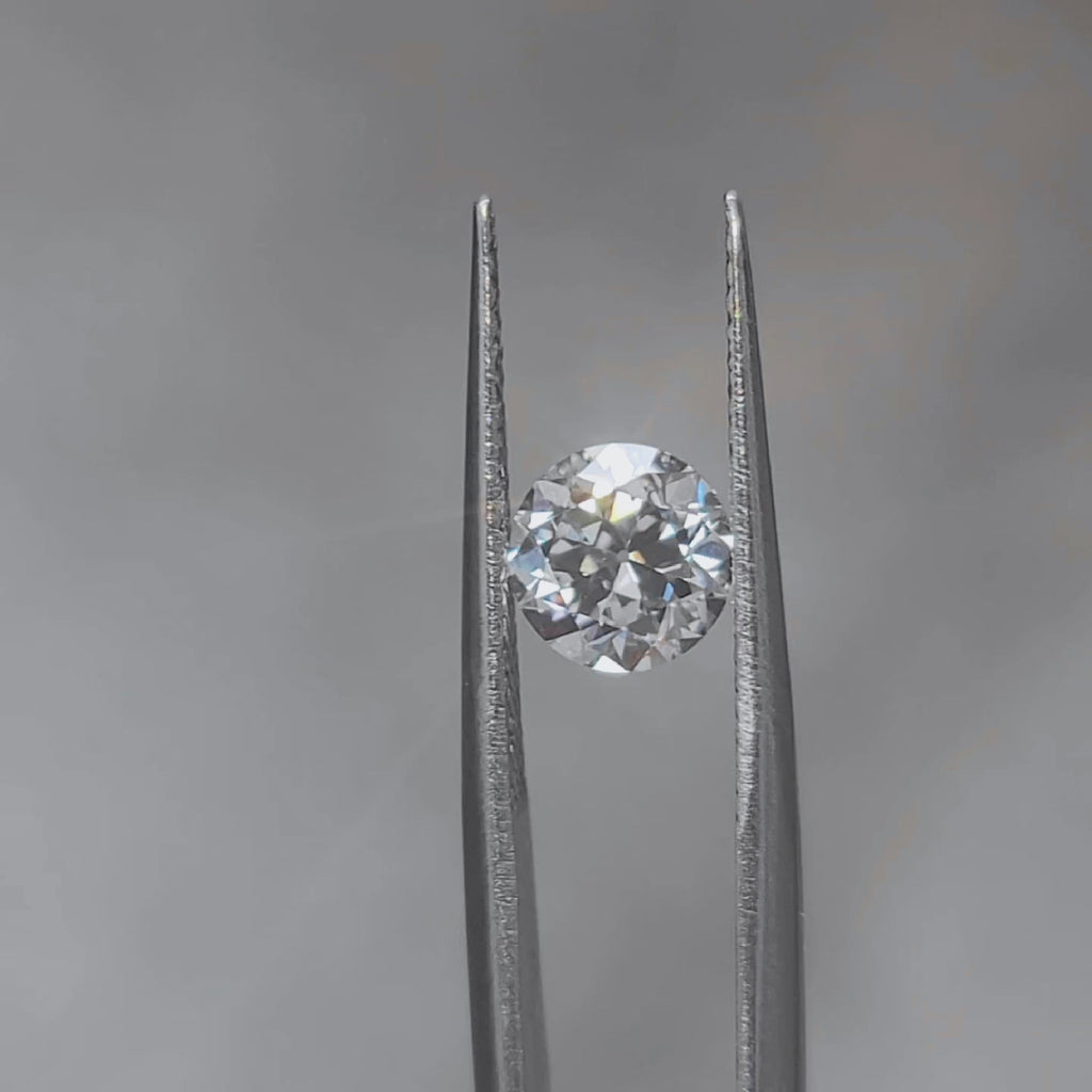 Antique-style video of 1.593ct old European cut's character lab diamond