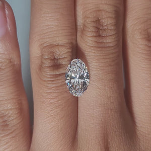 video of 2.667ct oval diamond in warmlight