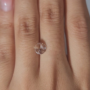 Hand-modeled 1.01ct rose cut diamond in warm indoor lighting