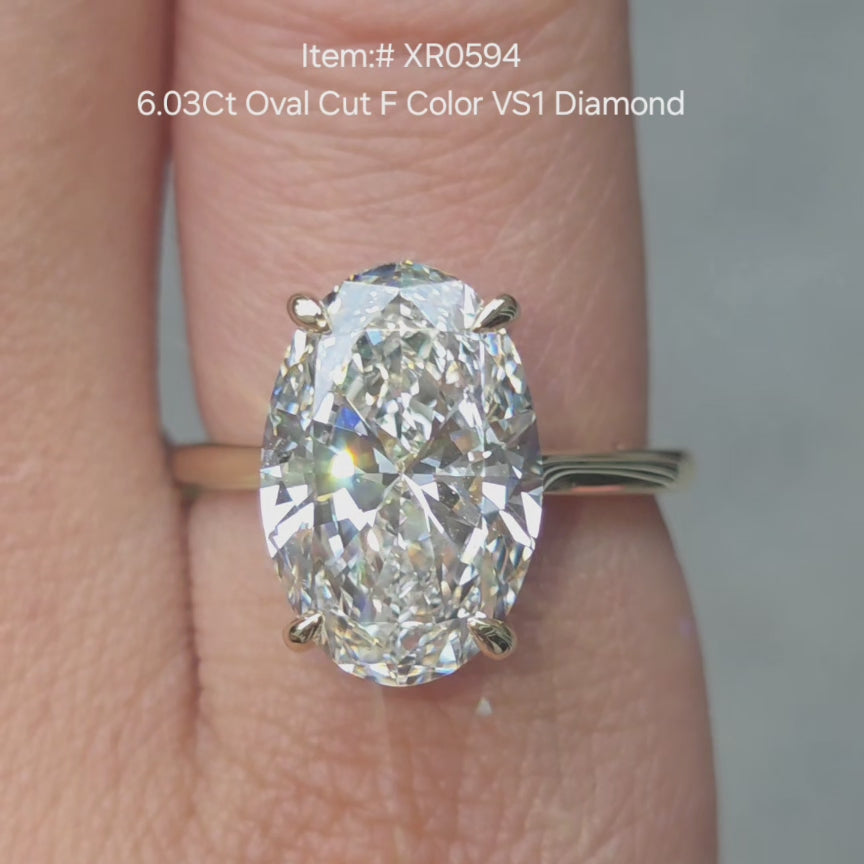 DovEggs oval diamond ring sparkling in natural light video