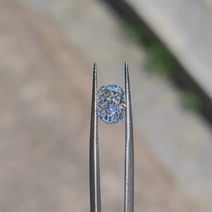 Sunlit video revealing 2.015ct cushion D color VVS1 diamond's clarity