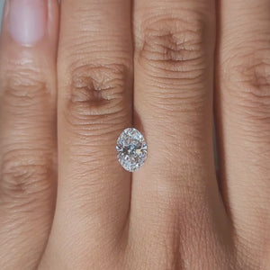 Modeled video of 1.01ct oval diamond under golden hour lighting