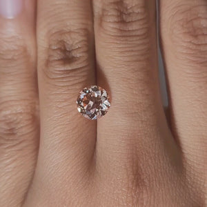 Close-up of vintage-style faceting in round diamond