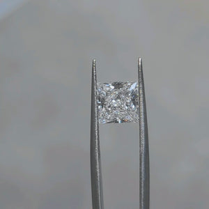 3.06ct princess cut D color diamond sparkling in natural sunlight