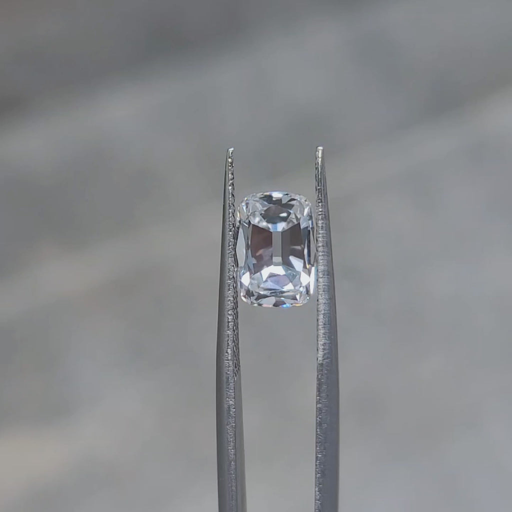 3.04ct old european cut D color diamond video showing antique sparkle outdoors