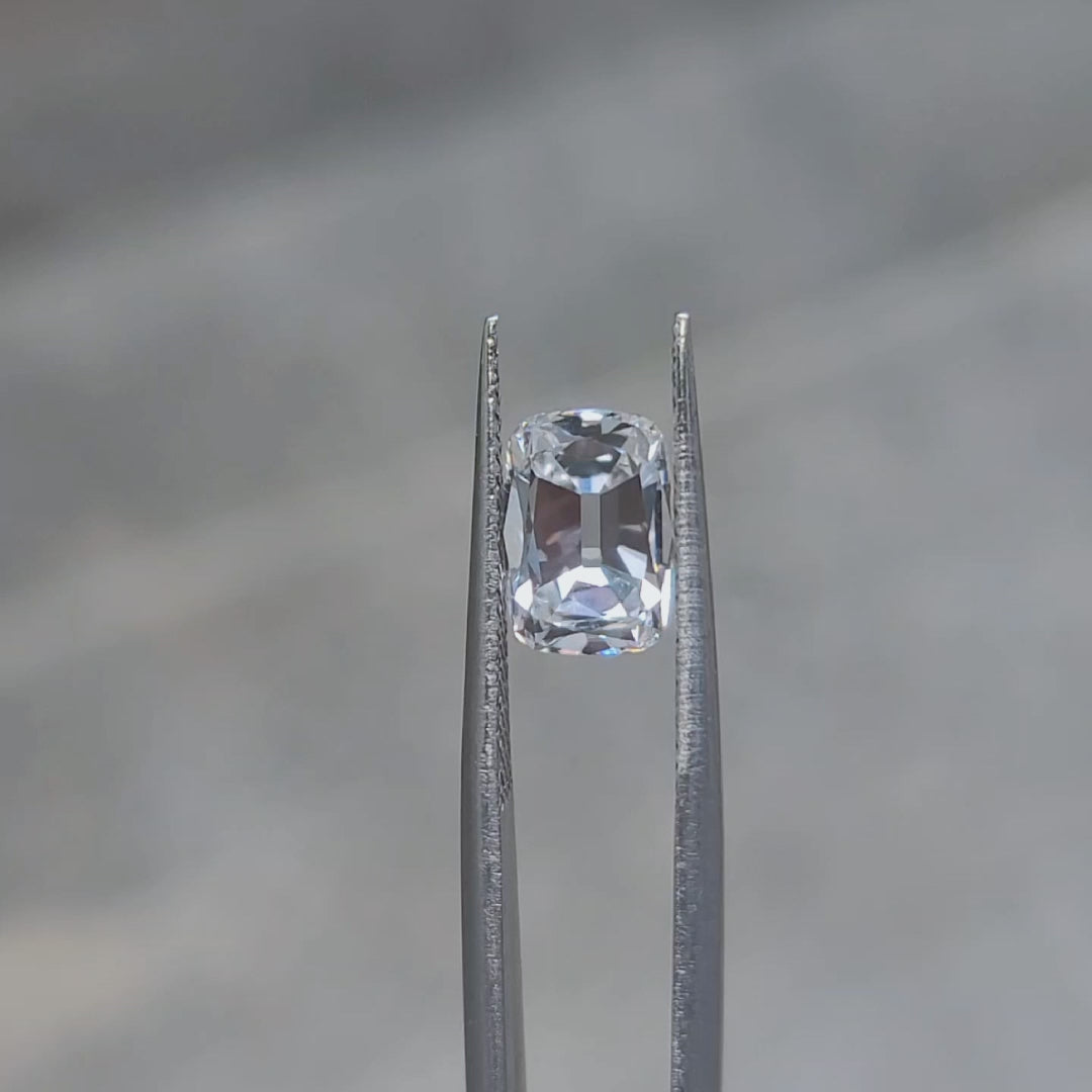 3.04ct old european cut D color diamond video showing antique sparkle outdoors