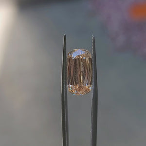 6.350ct fancy orange diamond's modified cushion shape in outdoor lighting