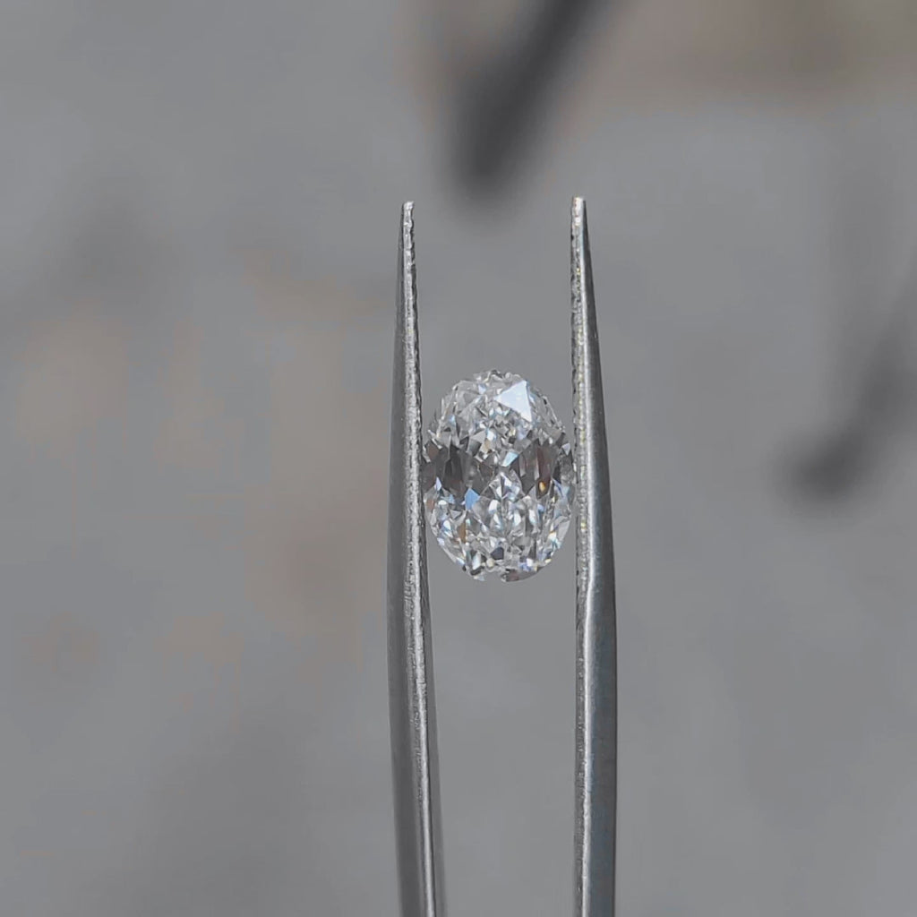 2.075ct Oval Rose Cut D VVS1 diamond sunlight video