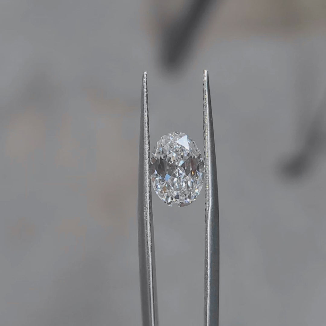 2.075ct Oval Rose Cut D VVS1 diamond sunlight video
