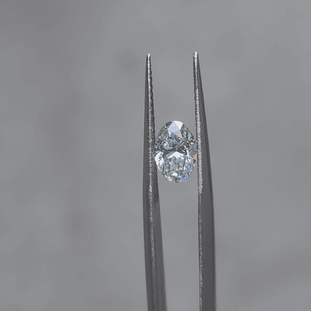 1.03ct oval D color lab diamond's brilliance in sunlight video