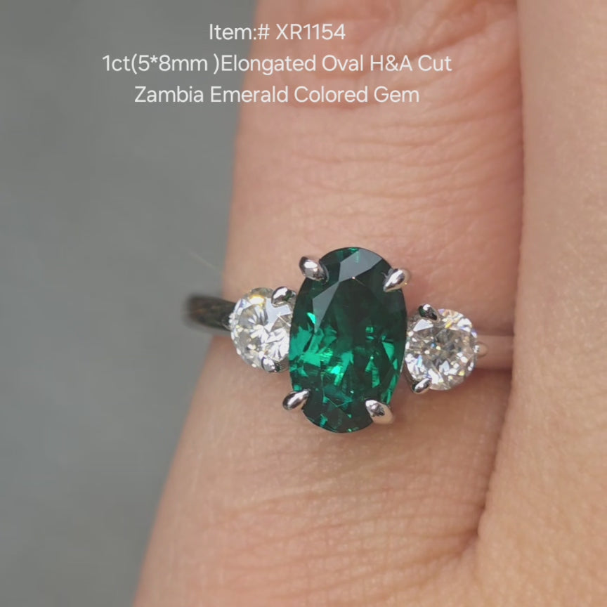DovEggs oval colored gem ring sparkling in natural light video