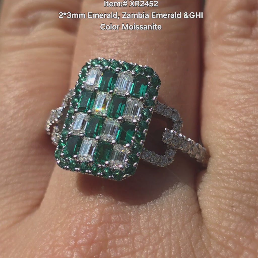  DovEggs moissanite engagement ring sparkling in sunlight video