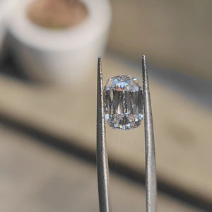 Top-down view of Modified elongated cushion's unique faceting