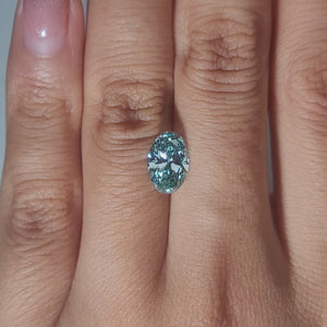 video of 1.608ct blue diamond under LED light