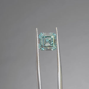 Art deco-style video of 3.044ct Asscher cut's facets