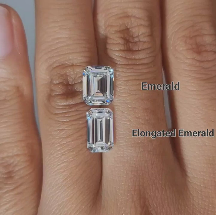 Doveggs Emerald moissantie & Elongated Emerald