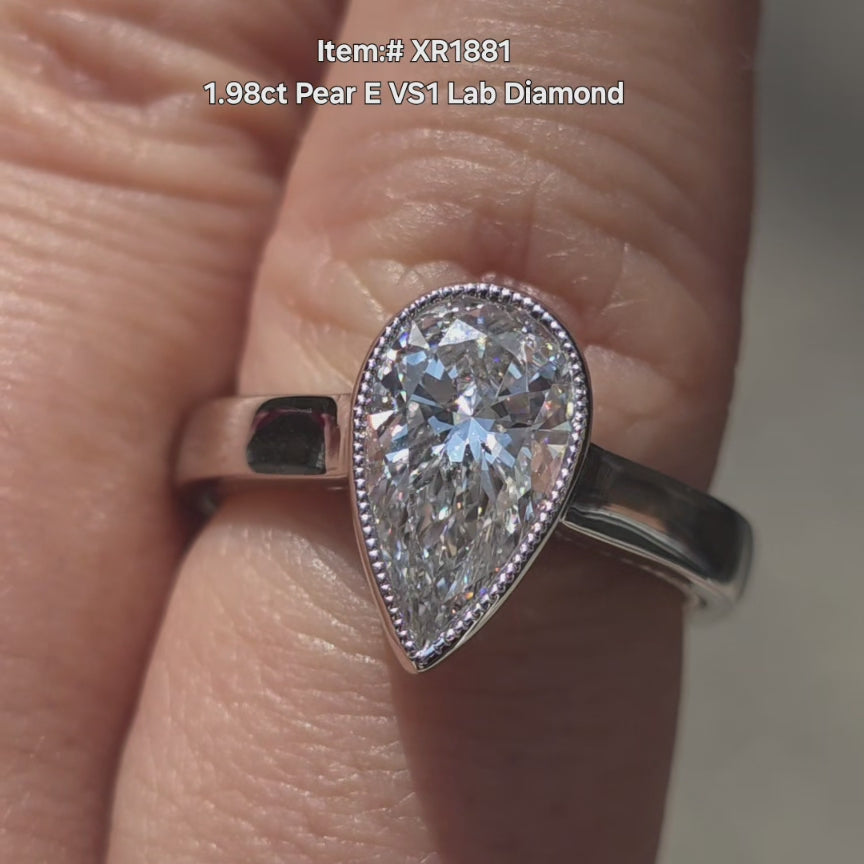 1.98ct Pear E VS1 Lab Diamond