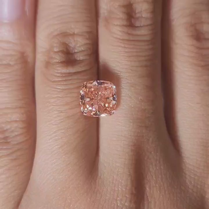 video of 3.06ct pink diamond under warmlight 